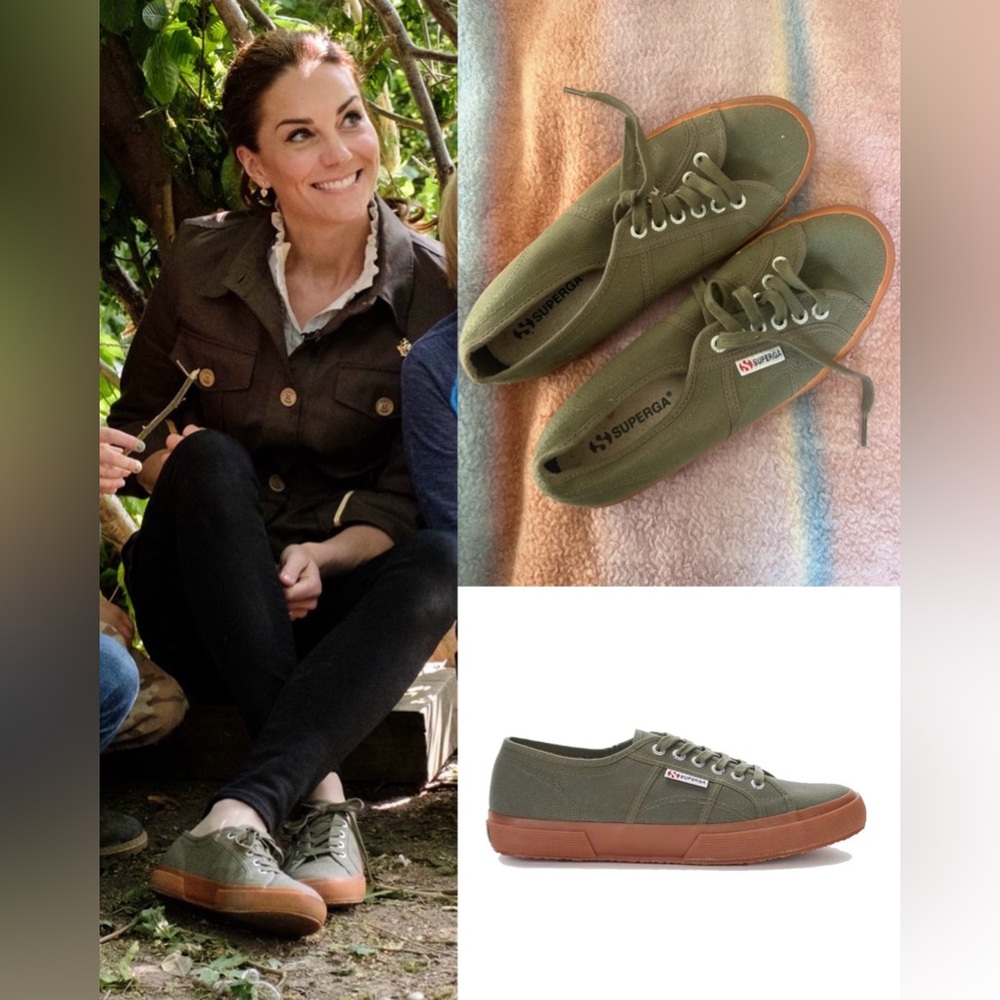 Superga 2750 Cotu Canvas Sneaker in Sherwood Gum-ASO Kate Middleton Royal (Rare) - Picture 5 of 12